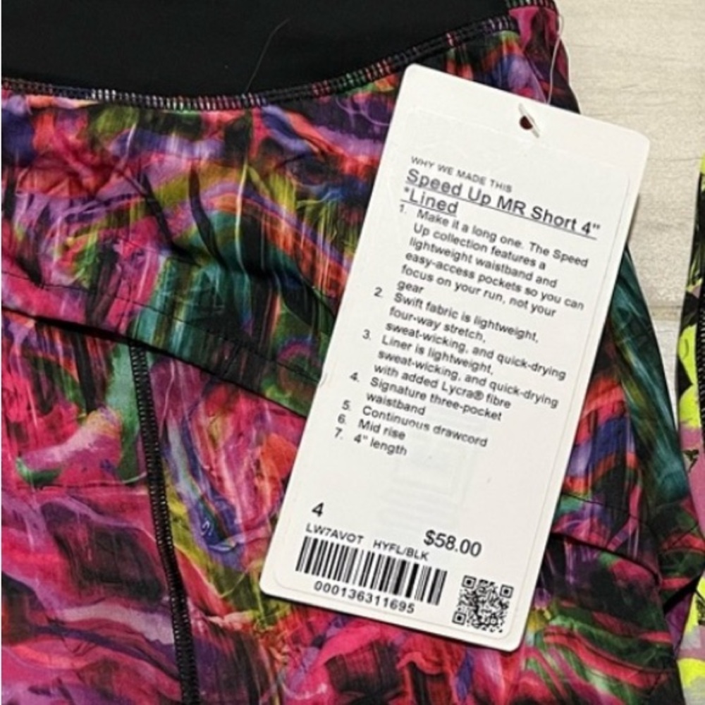 lululemon athletica Women's Speed Up MR Shorts - Pink and Black
